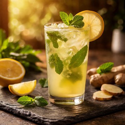 Taim mint ginger lemonade