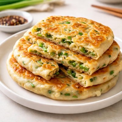 Taiwanese green onion pancakes