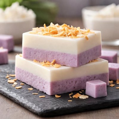 Taro coconut pudding