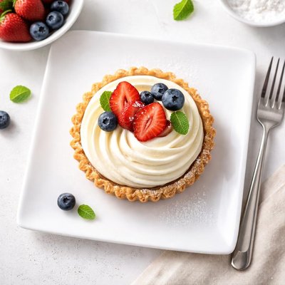 Tart with cream filling