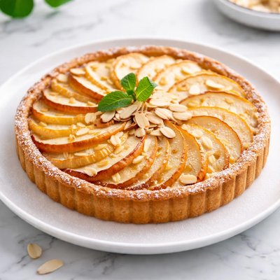Tarte aux pommes et amandes