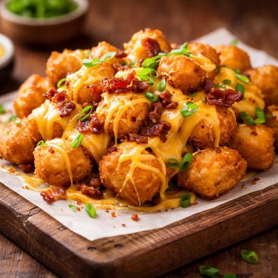 Tater tots with cheese