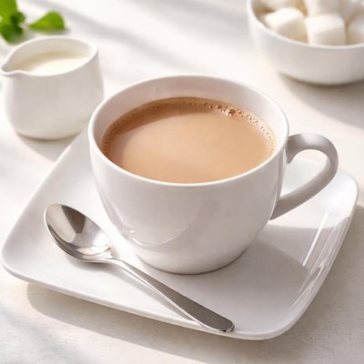 Tea with skimmed milk no sugar