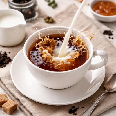 Tea with splash of milk