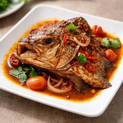 Telapiya fish head