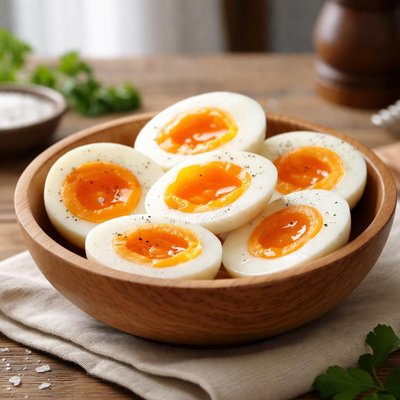 Telor setengah matang