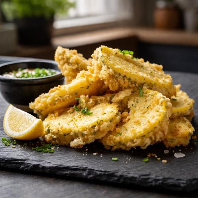 Tempura fried squash