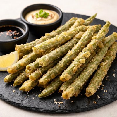 Tempura green beans