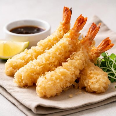Tempura king prawns