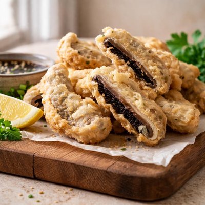 Tempura portobello mushroom