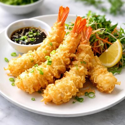 Tempura prawns