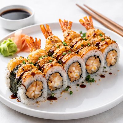 Tempura shrimp sushi