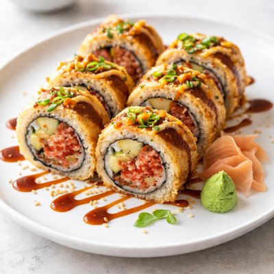Tempura spicy tuna roll