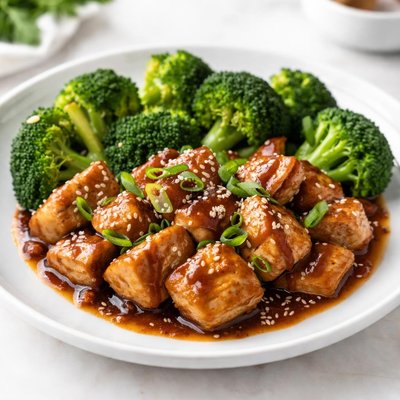 Teriyaki chicken and broccoli