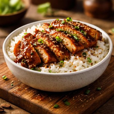 Teryaki chicken and rice