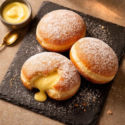 Tesco custard doughnut