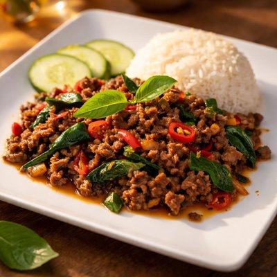 Thai basil minced beef
