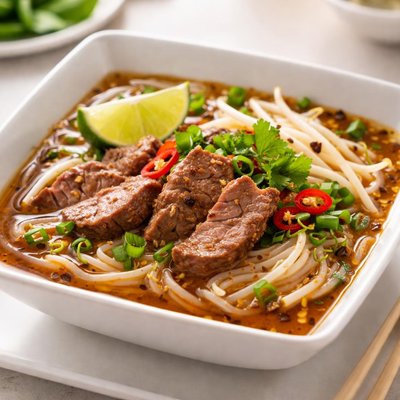 Thai beef noodle soup