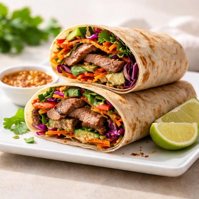 Thai beef wrap