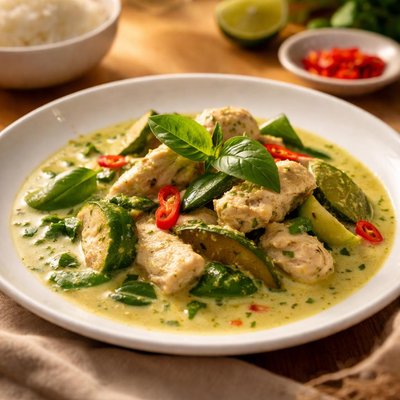 Thai chicken green curry