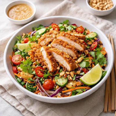 Thai crispy chicken salad