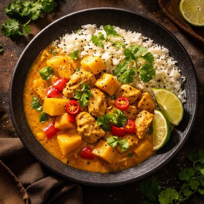 Thai mango curry with chicken
