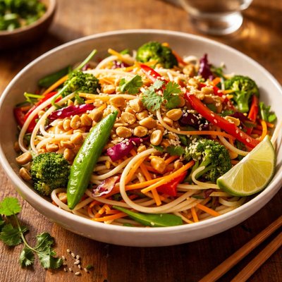 Thai noodles vegetables
