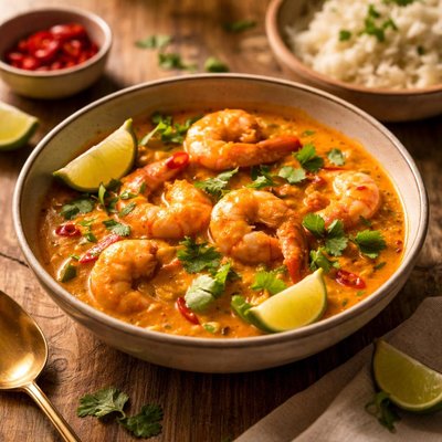 Thai prawn curry