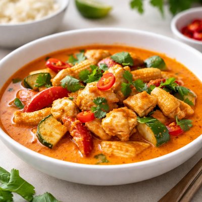 Thai red chicken curry