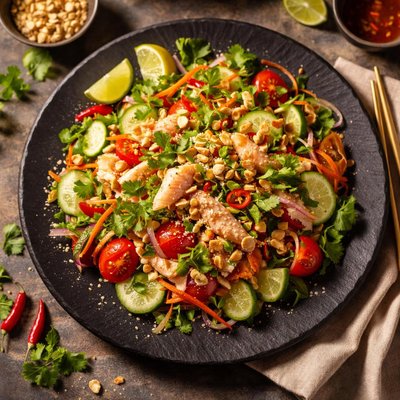 Thai salad tinned salmon
