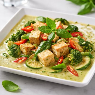 Thai tofu green curry