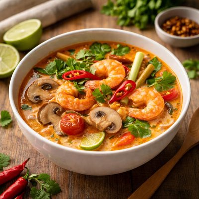 Thai tom yum soup