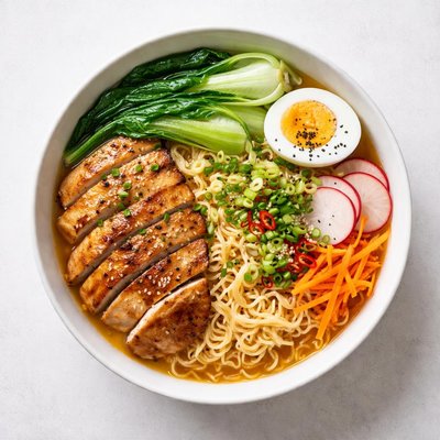 el bol de ramen de pollo