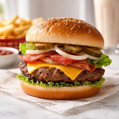 La hamburguesa original de Johnny Rockets