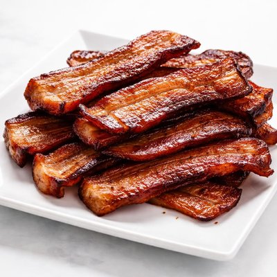 Thick slice applewood smoked bacon