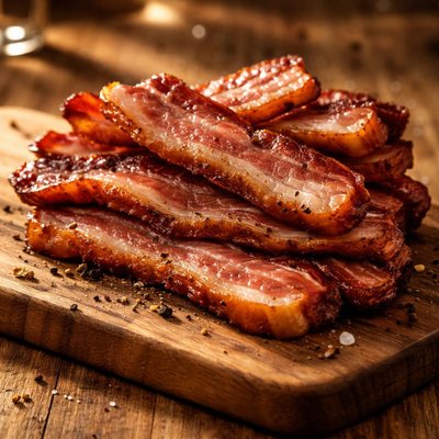 tocino en rodajas gruesas