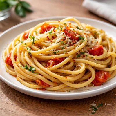 Thick spaghetti noodles