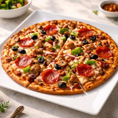 Thin crust combo pizza