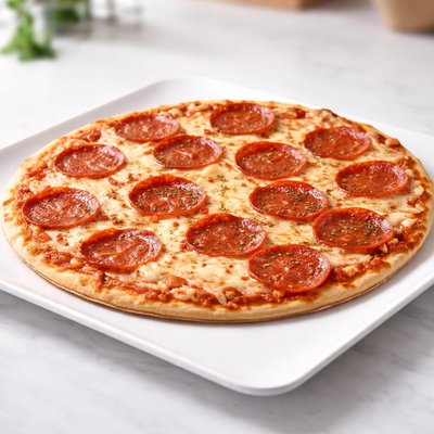 Thin frozen pepperoni pizza