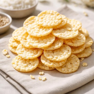 Thin mini rice crackers