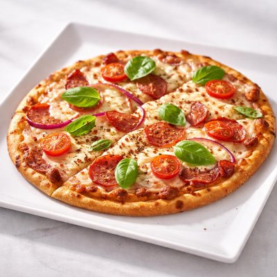 Thin personal pizza pie