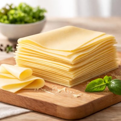 Dünne Scheibe Käse