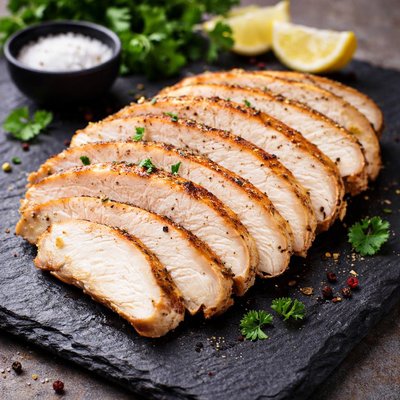 Thin sliced chicken