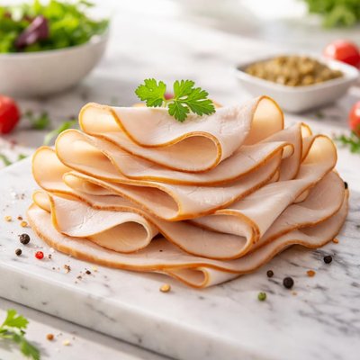 Thin sliced turkey