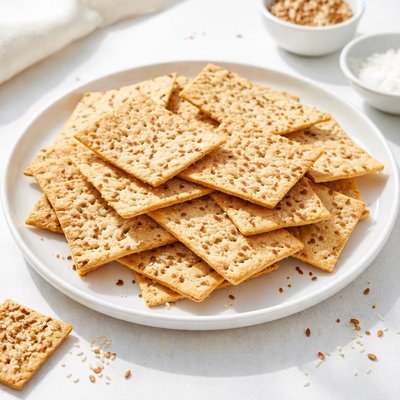 Thin wheat crackers