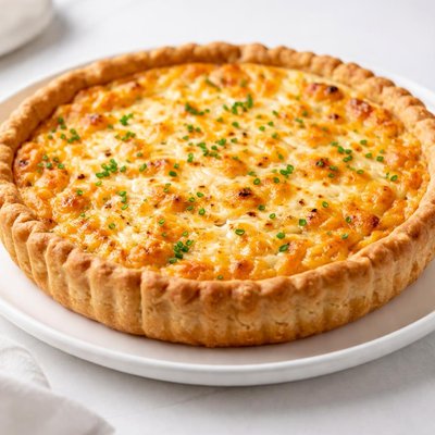 Three cheese quiche