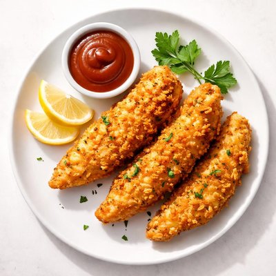 Three chicken tenders