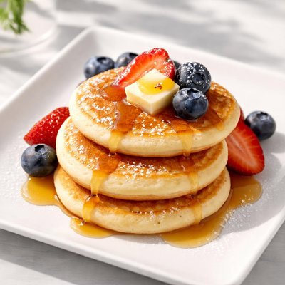 三片Kellogg 迷你煎饼