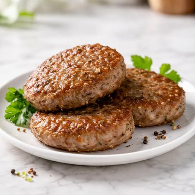 Three sausage patties