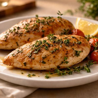 Thyme infused chicken breast